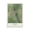 Map of Mertens, Texas, 12 x 18 inch unframed archival matte print
