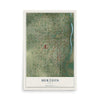 Map of Mertzon, Texas, 12 x 18 inch unframed archival matte print