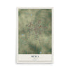 Map of Mexia, Texas, 12 x 18 inch unframed archival matte print