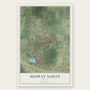 Midway North, Texas map print, the full design
