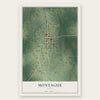 Montague, Texas map print, the full design