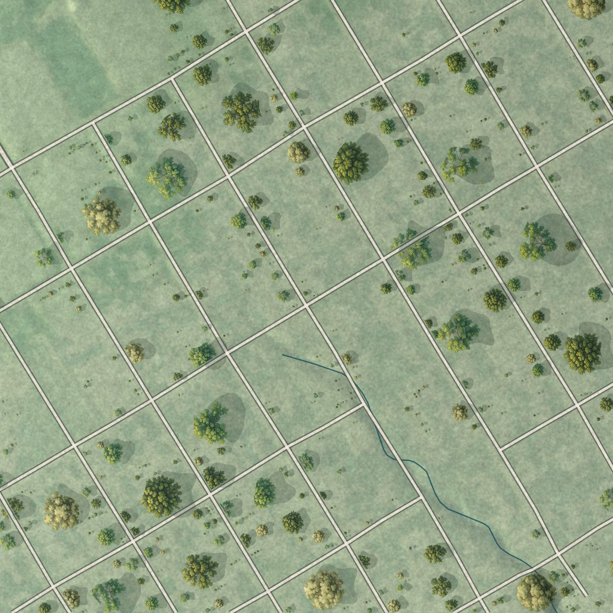 Second close-up of the map of Morgan's Point, Texas print showing more streets and buildings