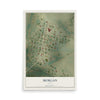 Map of Morgan, Texas, 12 x 18 inch unframed archival matte print