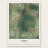 Muniz, Texas map print, the full design