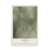 Map of Natalia, Texas, 12 x 18 inch unframed archival matte print