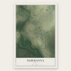 Normanna, Texas map print, the full design