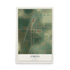 Map of O'Brien, Texas, 12 x 18 inch unframed archival matte print