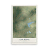 Map of Oak Ridge, Kaufman County, Texas, 12 x 18 inch unframed archival matte print