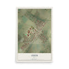 Map of Odem, Texas, 12 x 18 inch unframed archival matte print