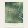 Orangefield, Texas map print, the full design