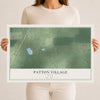 Map of Patton Village, Texas, 12 x 18 inch unframed archival matte print