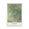 Map of Peaster, Texas, 12 x 18 inch unframed archival matte print