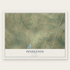 Pendleton, Texas map print, the full design