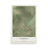Map of Petrolia, Texas, 12 x 18 inch unframed archival matte print
