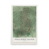 Map of Piney Point Village, Texas, 12 x 18 inch unframed archival matte print
