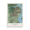 Map of Atascocita, Texas, 12 x 18 inch unframed archival matte print