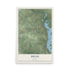 Map of Briar, Texas, 12 x 18 inch unframed archival matte print