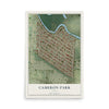 Map of Cameron Park, Texas, 12 x 18 inch unframed archival matte print