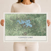 Map of Canyon Lake, Texas, 12 x 18 inch unframed archival matte print
