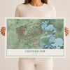 Map of Channelview, Texas, 12 x 18 inch unframed archival matte print