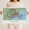 Map of Cinco Ranch, Texas, 12 x 18 inch unframed archival matte print