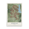 Map of Heartland, Texas, 12 x 18 inch unframed archival matte print