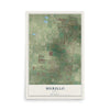 Map of Murillo, Texas, 12 x 18 inch unframed archival matte print