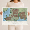 Map of Paloma Creek South, Texas, 12 x 18 inch unframed archival matte print