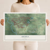 Map of Sienna, Texas, 12 x 18 inch unframed archival matte print