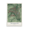 Map of The Woodlands, Texas, 12 x 18 inch unframed archival matte print