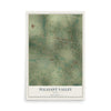 Map of Pleasant Valley, Texas, 12 x 18 inch unframed archival matte print