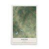 Map of Poetry, Texas, 12 x 18 inch unframed archival matte print