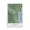 Map of Point Blank, Texas, 12 x 18 inch unframed archival matte print