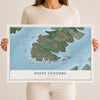 Map of Point Venture, Texas, 12 x 18 inch unframed archival matte print