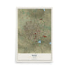 Map of Post, Texas, 12 x 18 inch unframed archival matte print