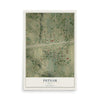 Map of Putnam, Texas, 12 x 18 inch unframed archival matte print