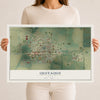 Map of Quitaque, Texas, 12 x 18 inch unframed archival matte print