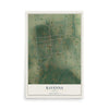 Map of Ravenna, Texas, 12 x 18 inch unframed archival matte print