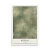Map of Retreat, Texas, 12 x 18 inch unframed archival matte print