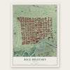 Rice Military, Texas map print, the full design
