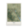 Map of Rice, Texas, 12 x 18 inch unframed archival matte print