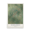 Map of Roaring Springs, Texas, 12 x 18 inch unframed archival matte print