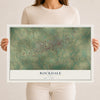 Map of Rockdale, Texas, 12 x 18 inch unframed archival matte print