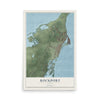 Map of Rockport, Texas, 12 x 18 inch unframed archival matte print