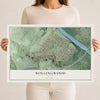 Map of Rollingwood, Texas, 12 x 18 inch unframed archival matte print