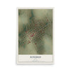 Map of Rosebud, Texas, 12 x 18 inch unframed archival matte print