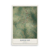 Map of Round Top, Texas, 12 x 18 inch unframed archival matte print