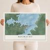 Map of Runaway Bay, Texas, 12 x 18 inch unframed archival matte print
