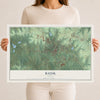Map of Rusk, Texas, 12 x 18 inch unframed archival matte print