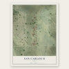 San Carlos II, Texas map print, the full design